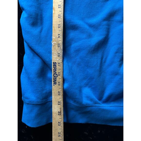 M&Ms Hoodie Mens L Blue White Colorblock Fleece Pullover Spell Out MARS 2022 - Picture 5 of 6